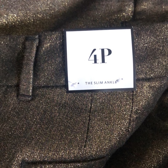 NWT WHBM Metallic Slim Ankle Pant - Picture 9 of 9